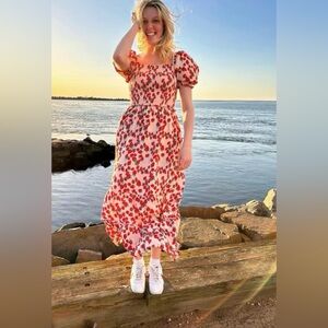 BNWT Betsey Johnson Strawberry Fields Smocked Dress